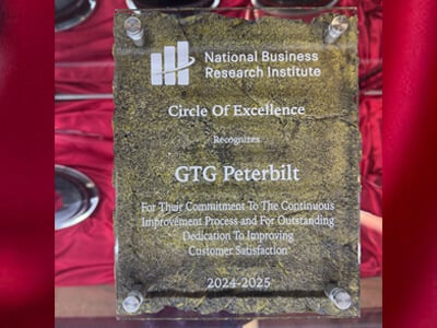 GTG Peterbilt Recieves Circle of Excellence Award